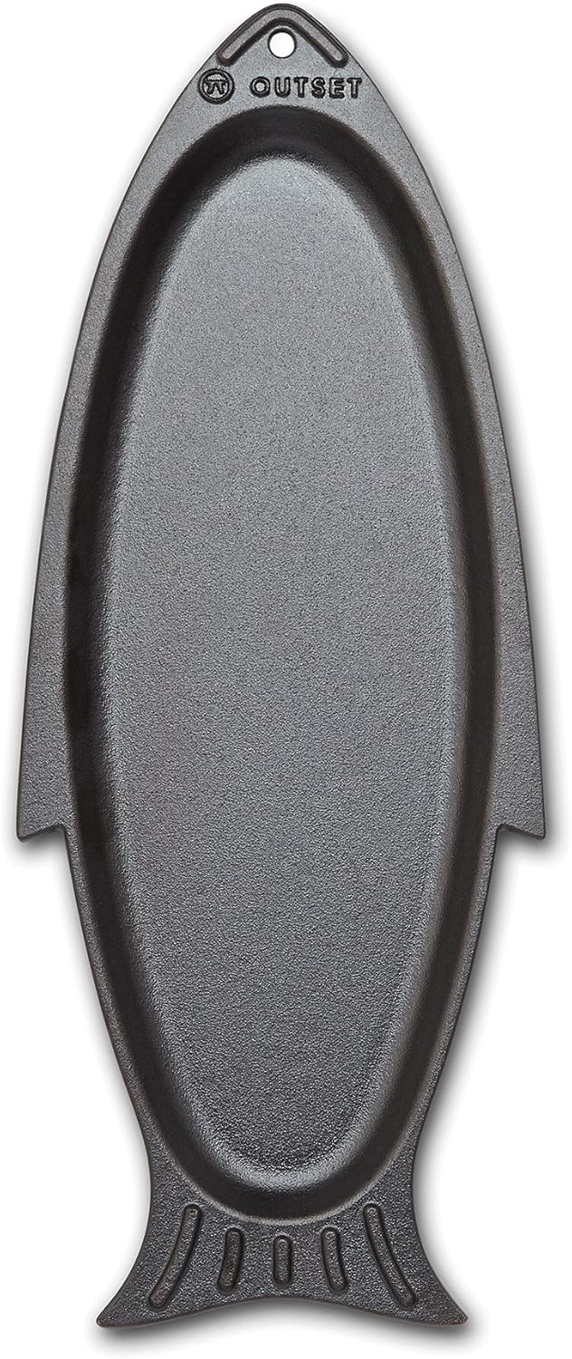 Outset BBQ Fish Grill Pan – Cast Iron