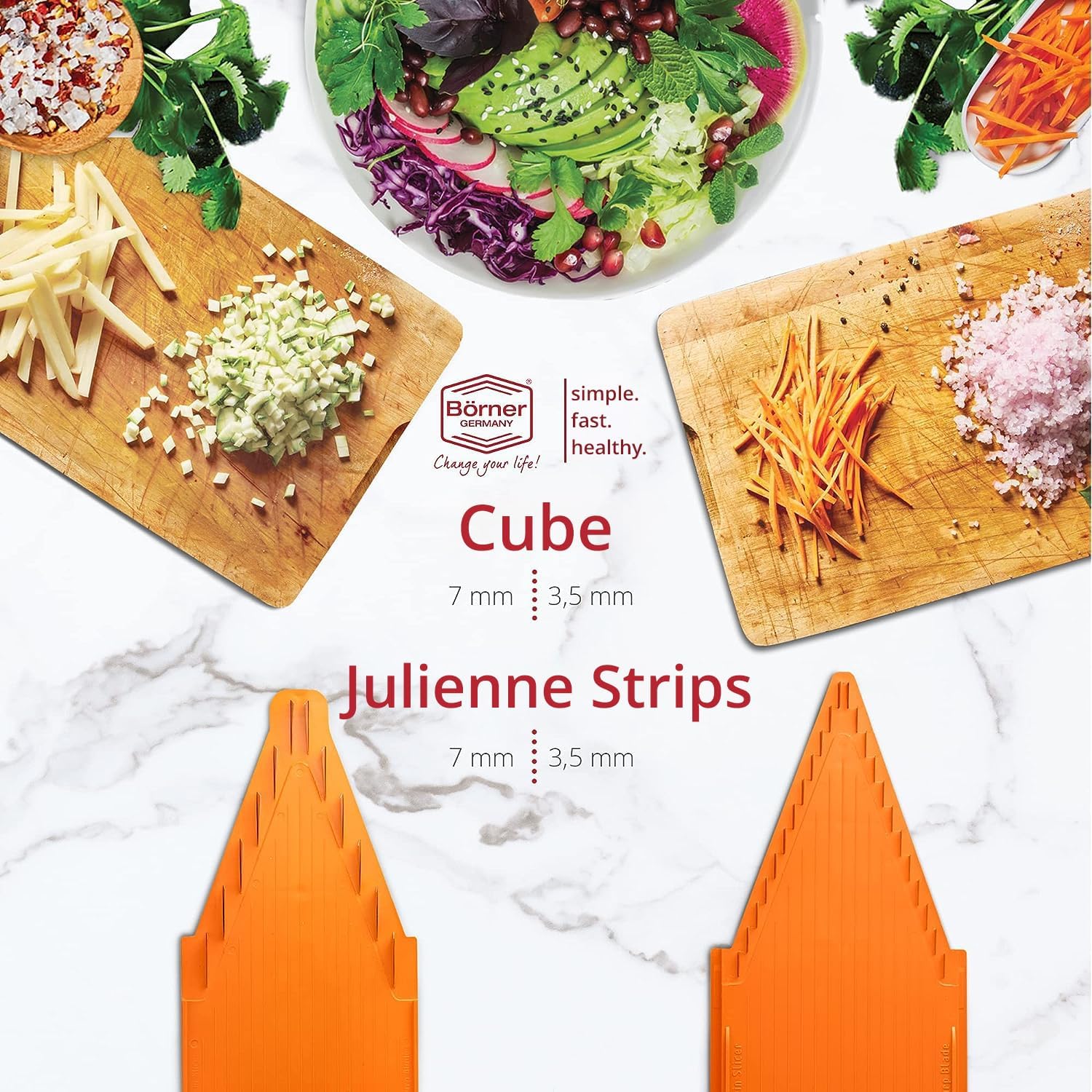 Swissmar Borner V-Slicer Plus Mandoline Slicer – Orange