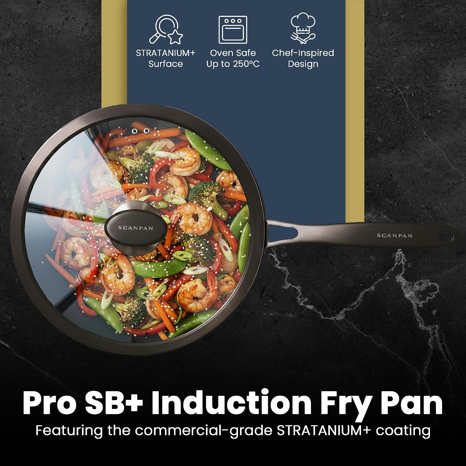 Scanpan Pro SB+ Induction Sauté Pan with Lid – 28 cm / 2.4 L