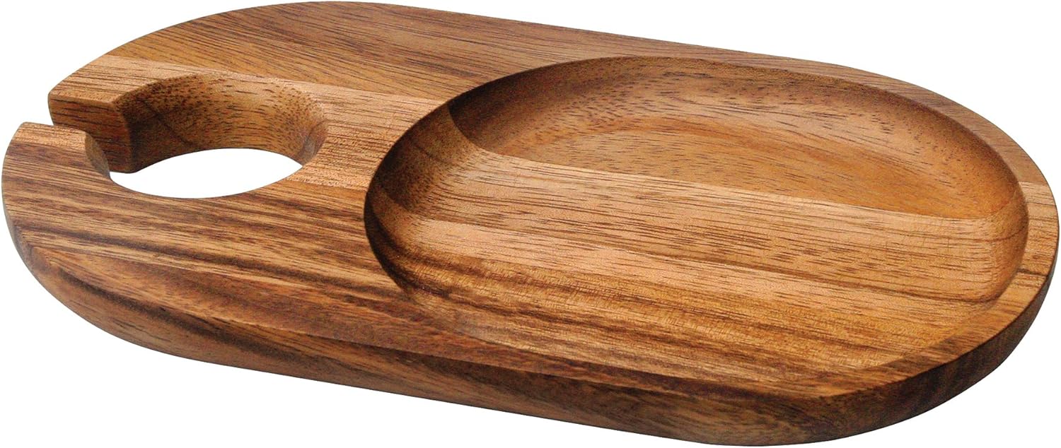 Ironwood Petaluma Acacia Wood Cheese and Cocktail Plates Set of 4