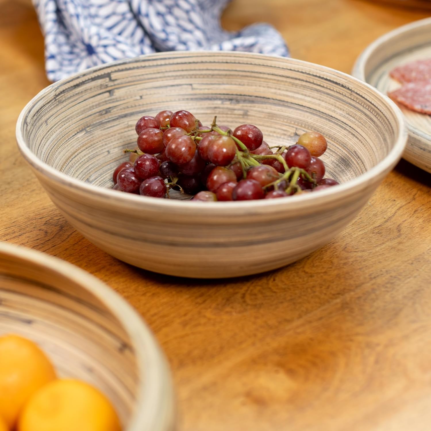 Joyce Chen Lexa Bamboo Bowl Set – Black – 8, 10 & 12 Inch – Set of 3