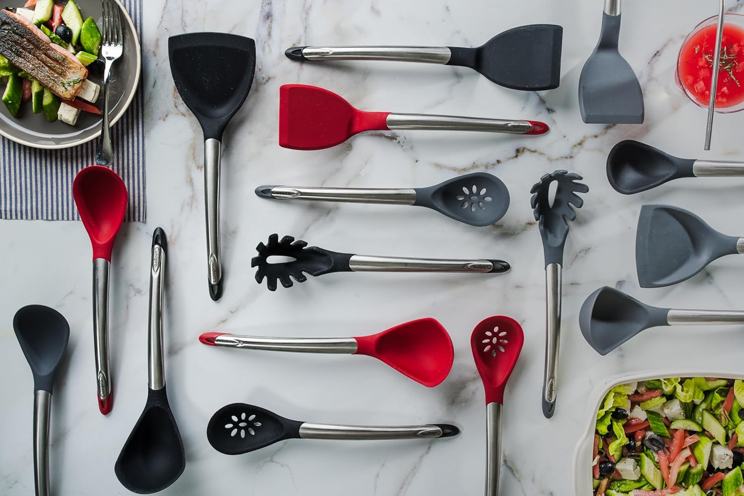 Cuisipro Silicone Spaghetti Server – 12.25" / 31 cm – Black (LFGB Silicone) Cuisipro by Kitchen Niche