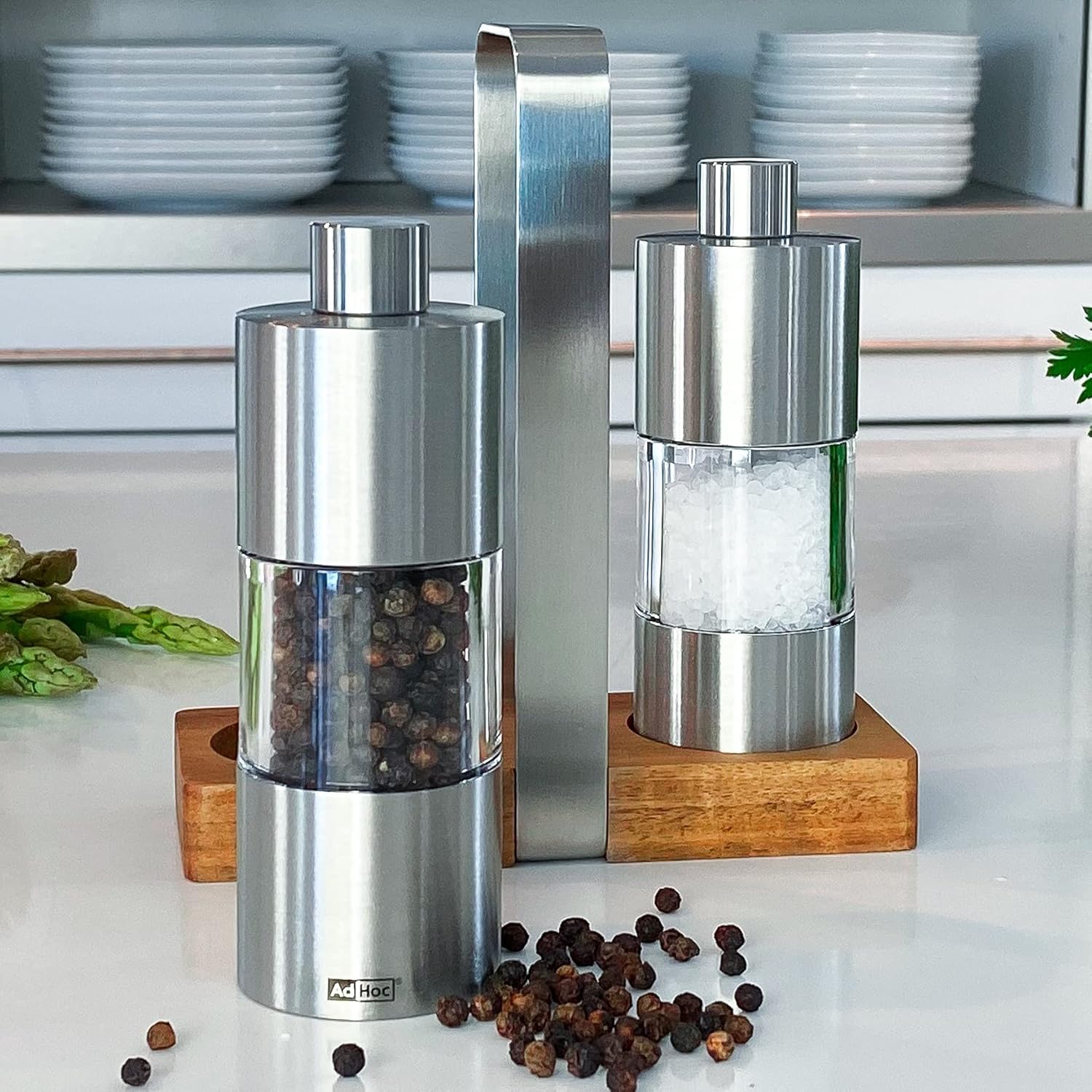 AdHoc Menage Classic Salt and Pepper Mill Set – 6.3" / 16 cm