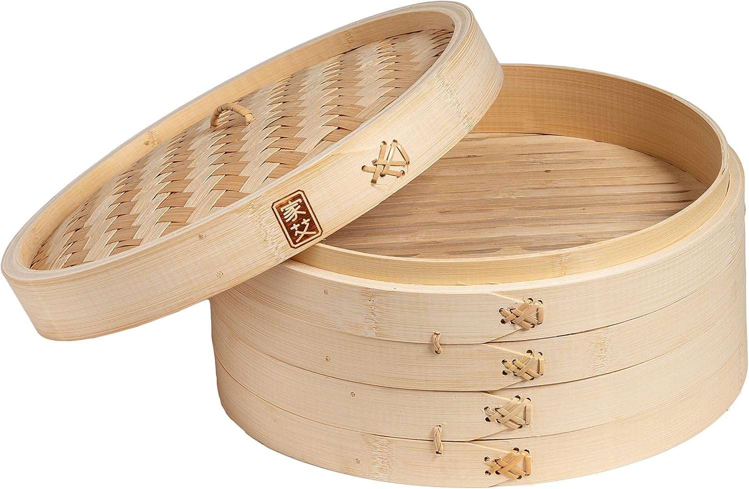 Joyce Chen 2-Tier Bamboo Steamer Baskets, 12-Inch