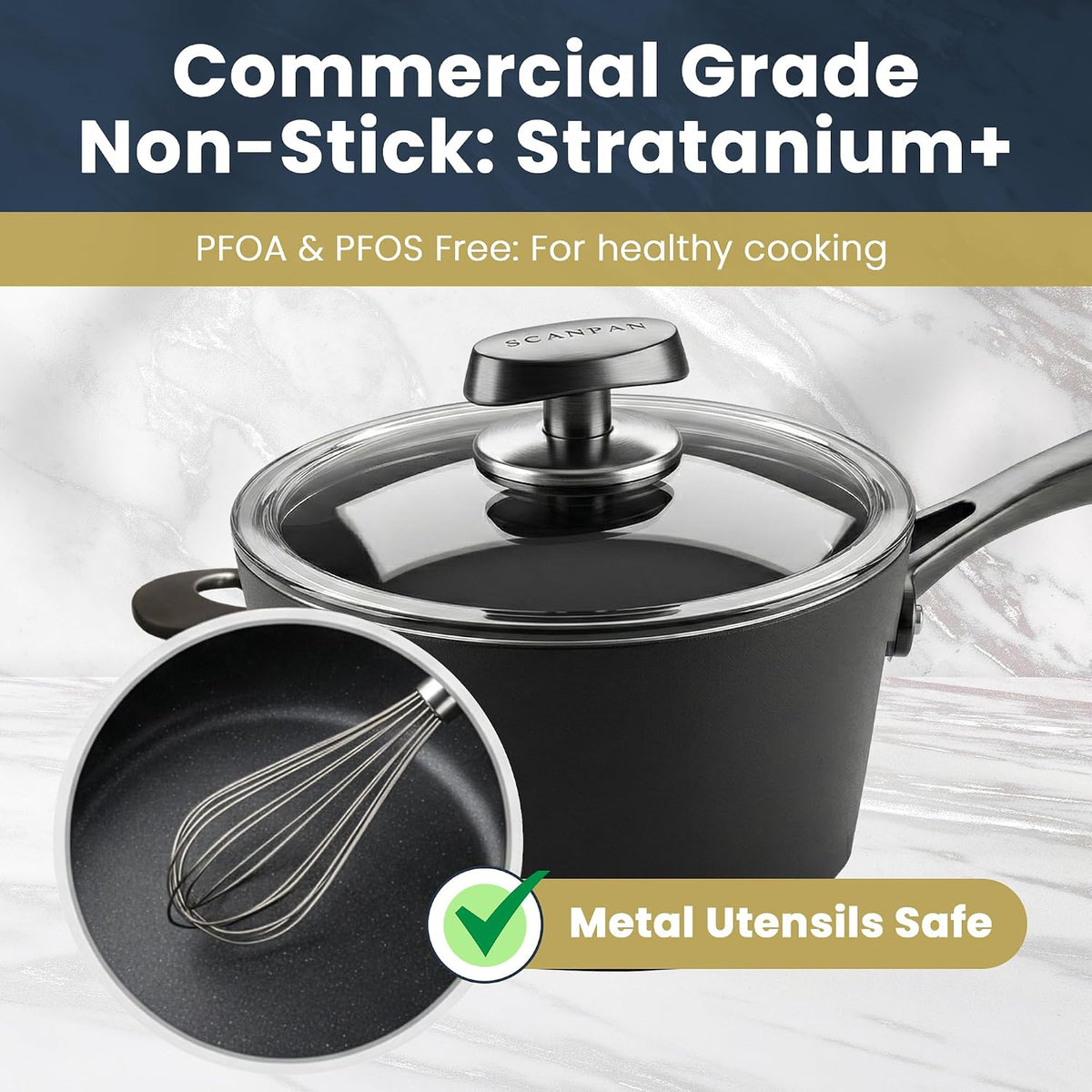 Scanpan Pro SB+ Induction Saucepan with Lid – 20 cm / 2.5 L