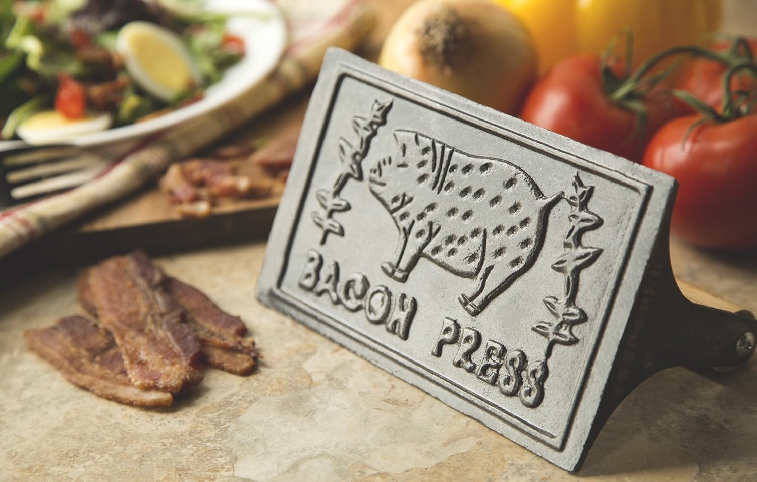 Fox Run Cast Iron Bacon Press