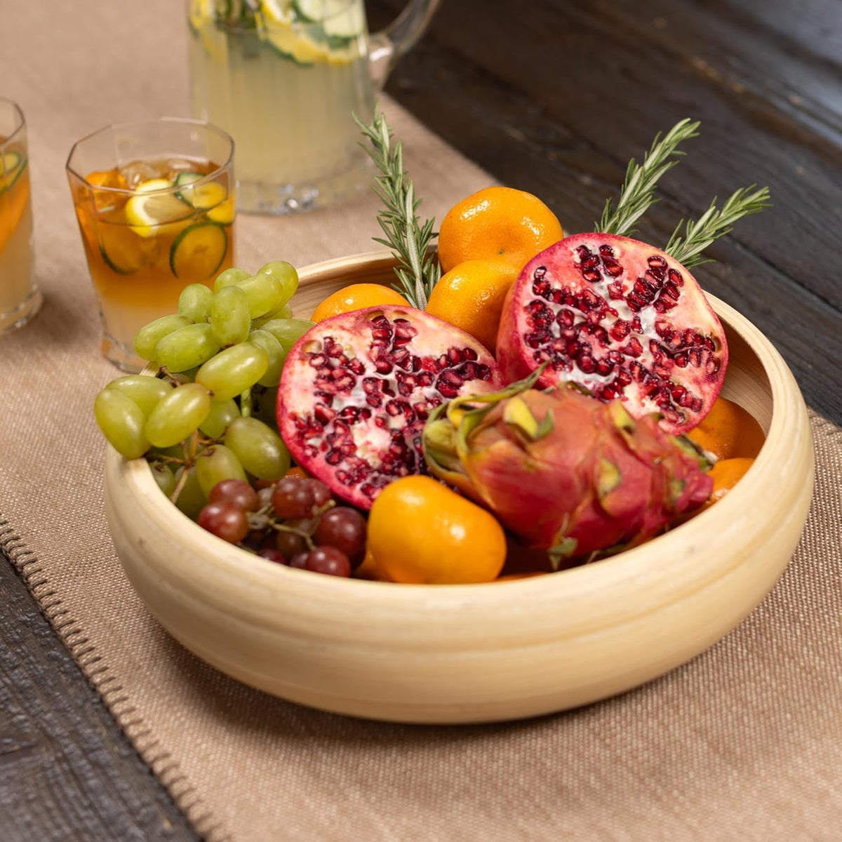Joyce Chen Lexa Bamboo Fruit Bowl – Natural – 12 Inch