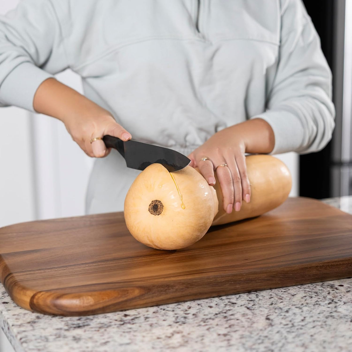 Ironwood Gansevoort Large Acacia Wood Carving Board with Juice Groove