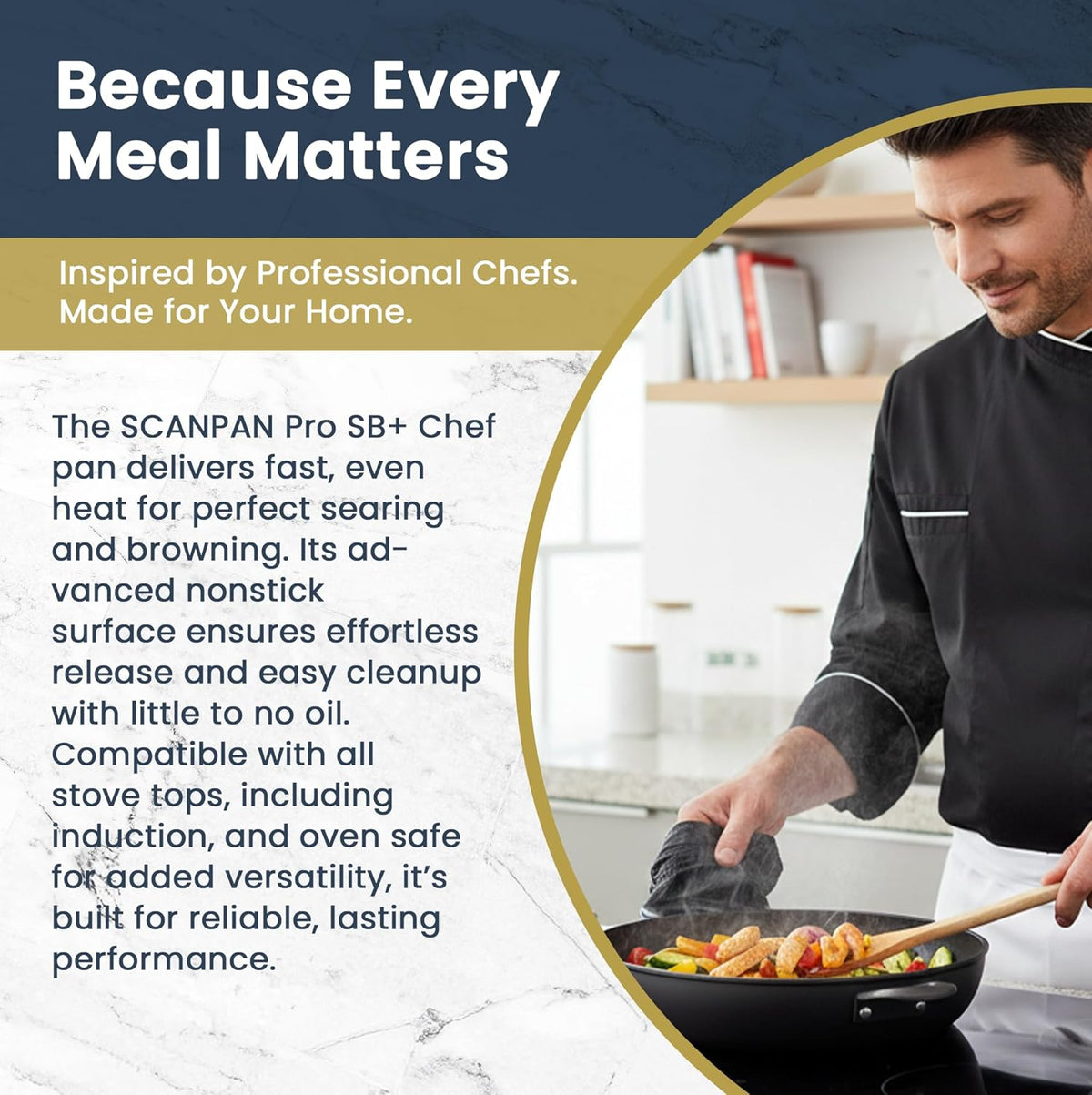 Scanpan Pro SB+ Induction Chef Pan with Lid – 32 cm / 4.0 L