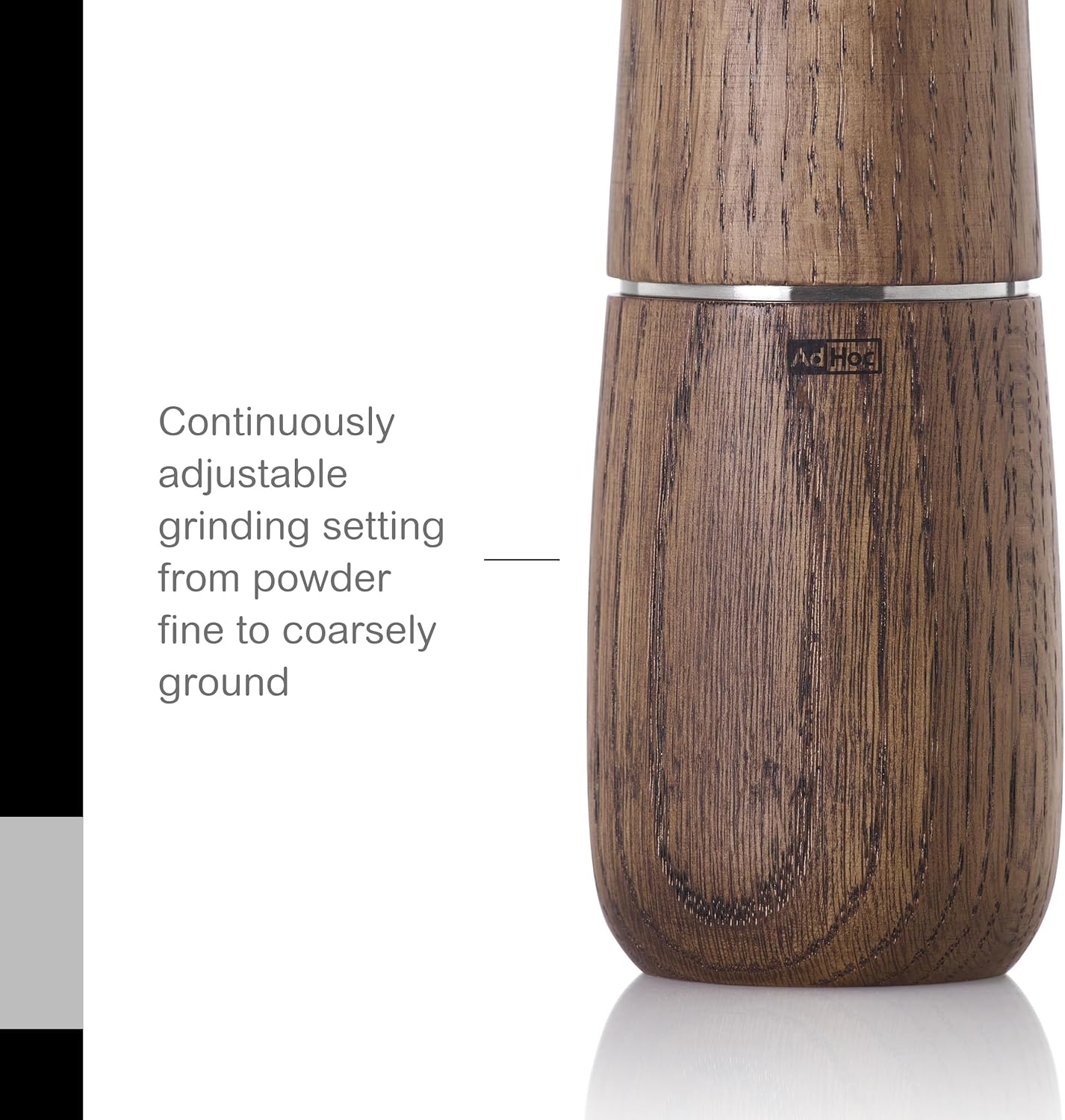 AdHoc Yono Salt and Pepper Mill – Dark Oak – 6" / 15 cm by Kitchen Niche