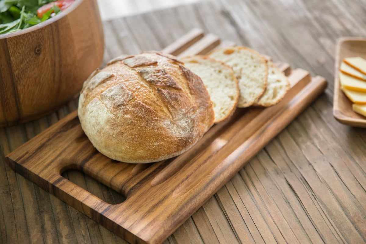 Ironwood Sweep-Off Acacia Wood Bread Cutting Board