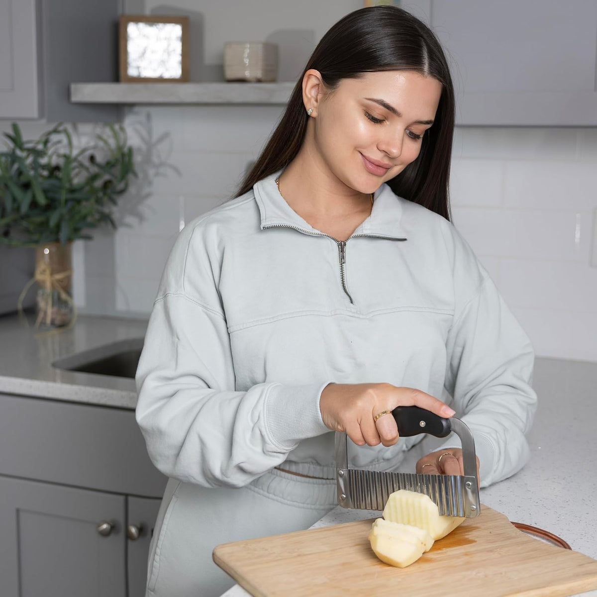 Fox Run Stainless Steel Wavy Veggie Cutter