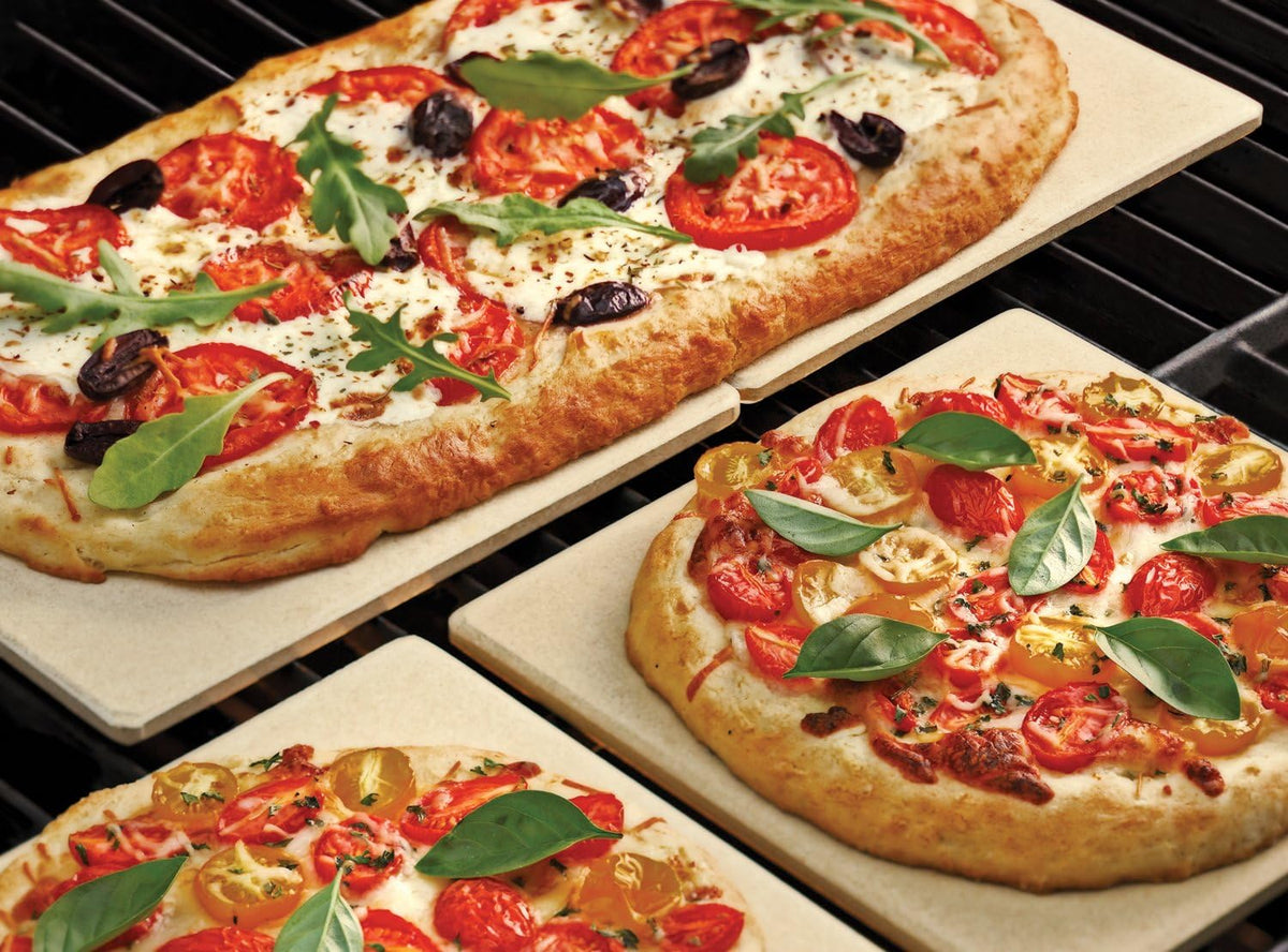 Outset Pizza Grill Stone Tiles – Set of 4 (7.5")