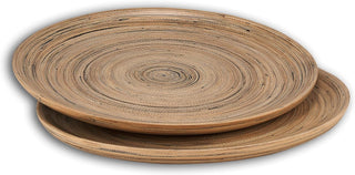 Joyce Chen Lexa Bamboo Serving Plate Set – Black – 12 Inch – Set of 2