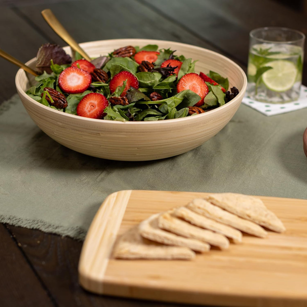Joyce Chen Lexa Bamboo Salad Bowl – Natural – 12 Inch