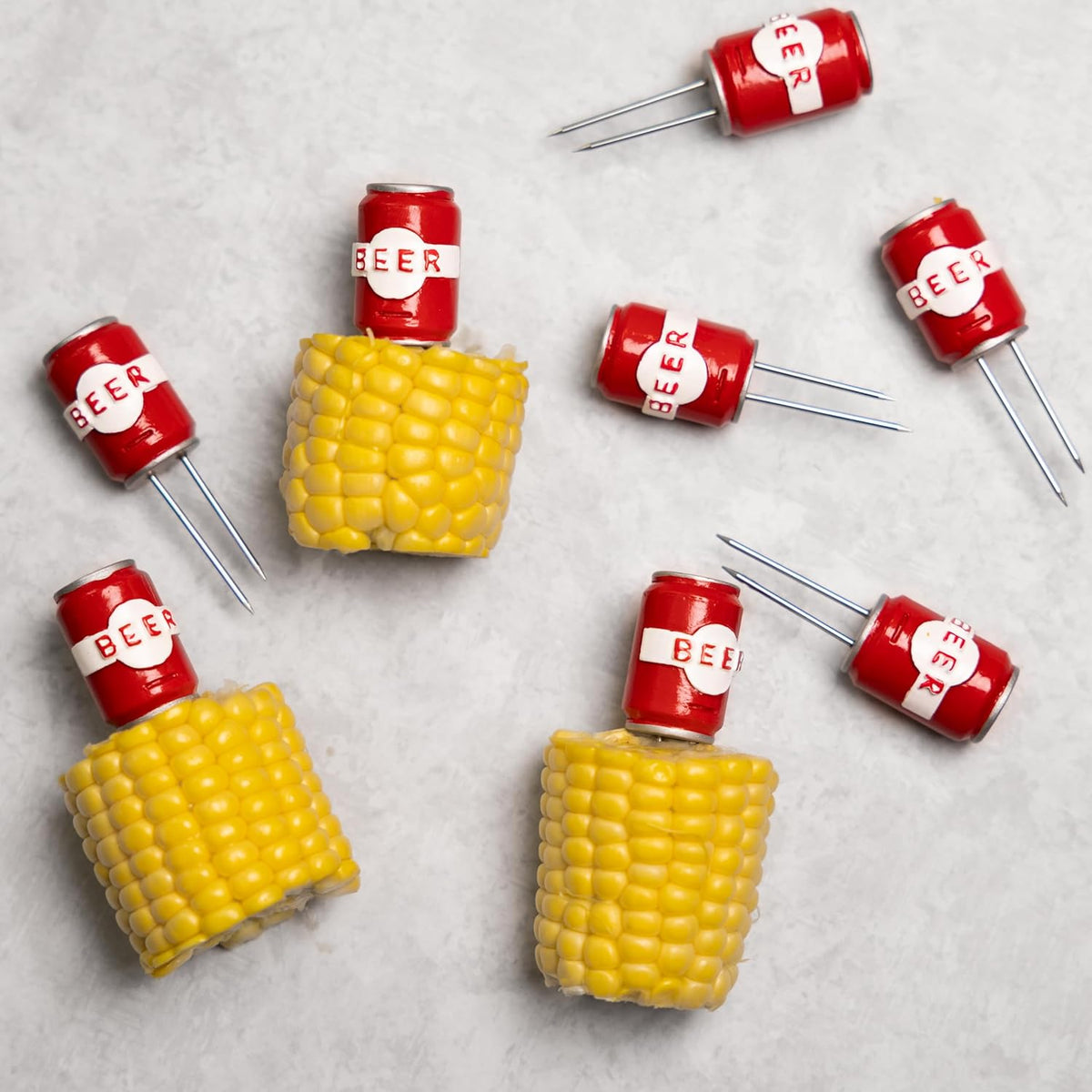 Outset Beer Can Corn Holders – 8 Piece Set
