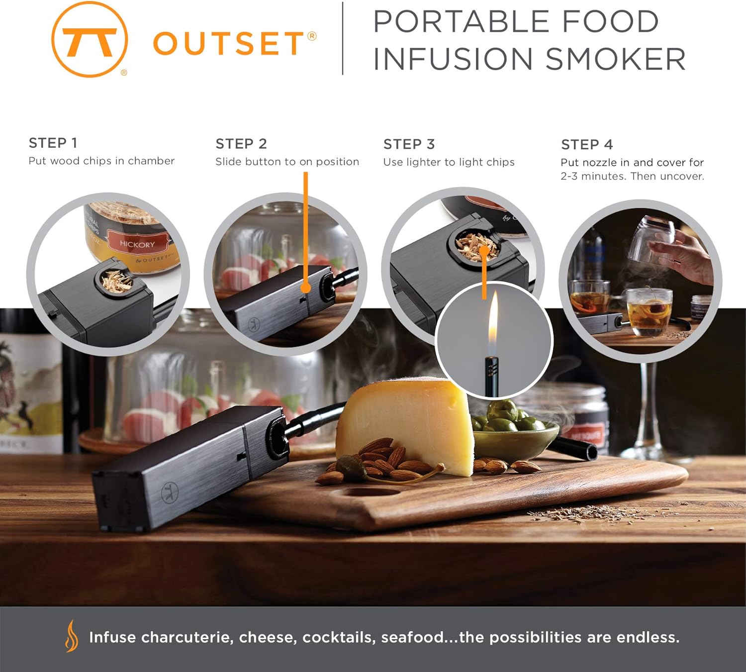 Outset Smoking Gun Food Smoker – Matte Black