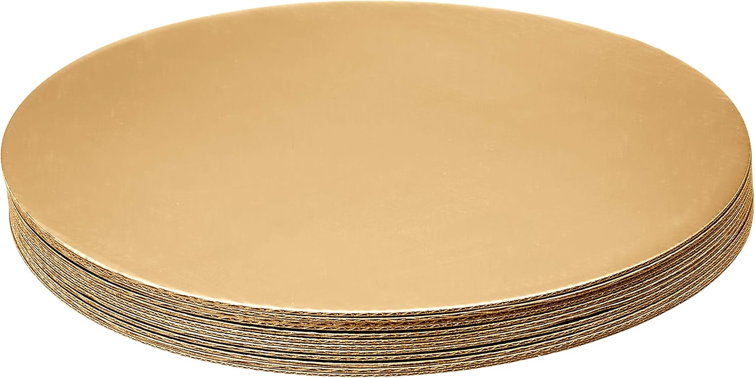 Fox Run Round Gold Cake Base 10" Set of 12