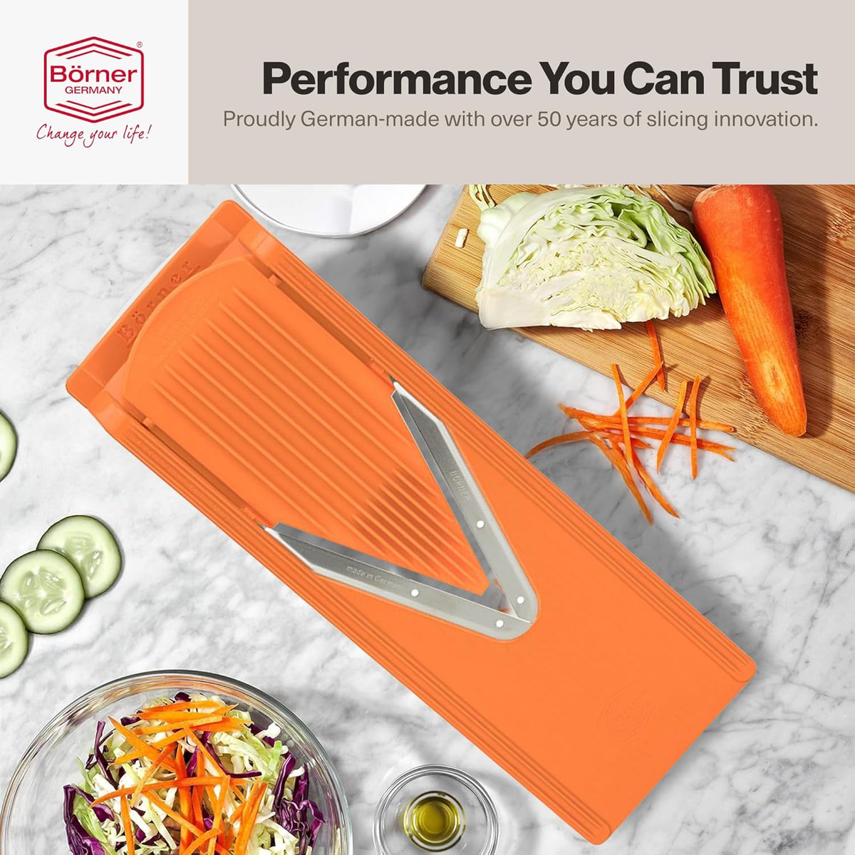 Börner V-Slicer® Plus Mandoline – Orange