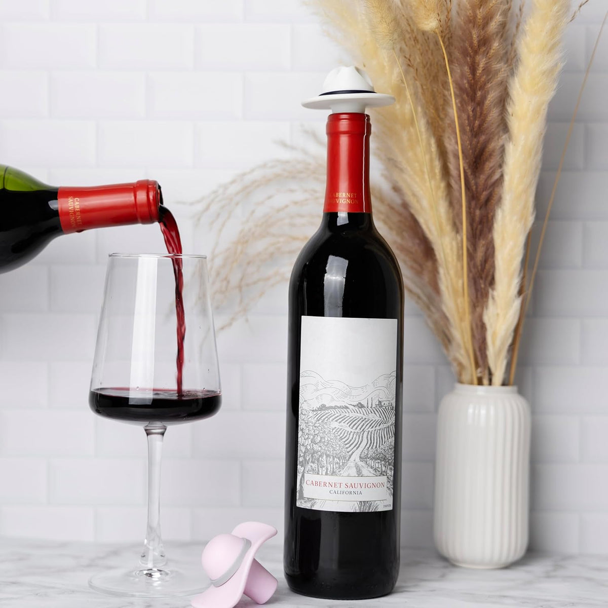 Pundit Cap It Off Wine Bottle Stoppers, Set of 2
