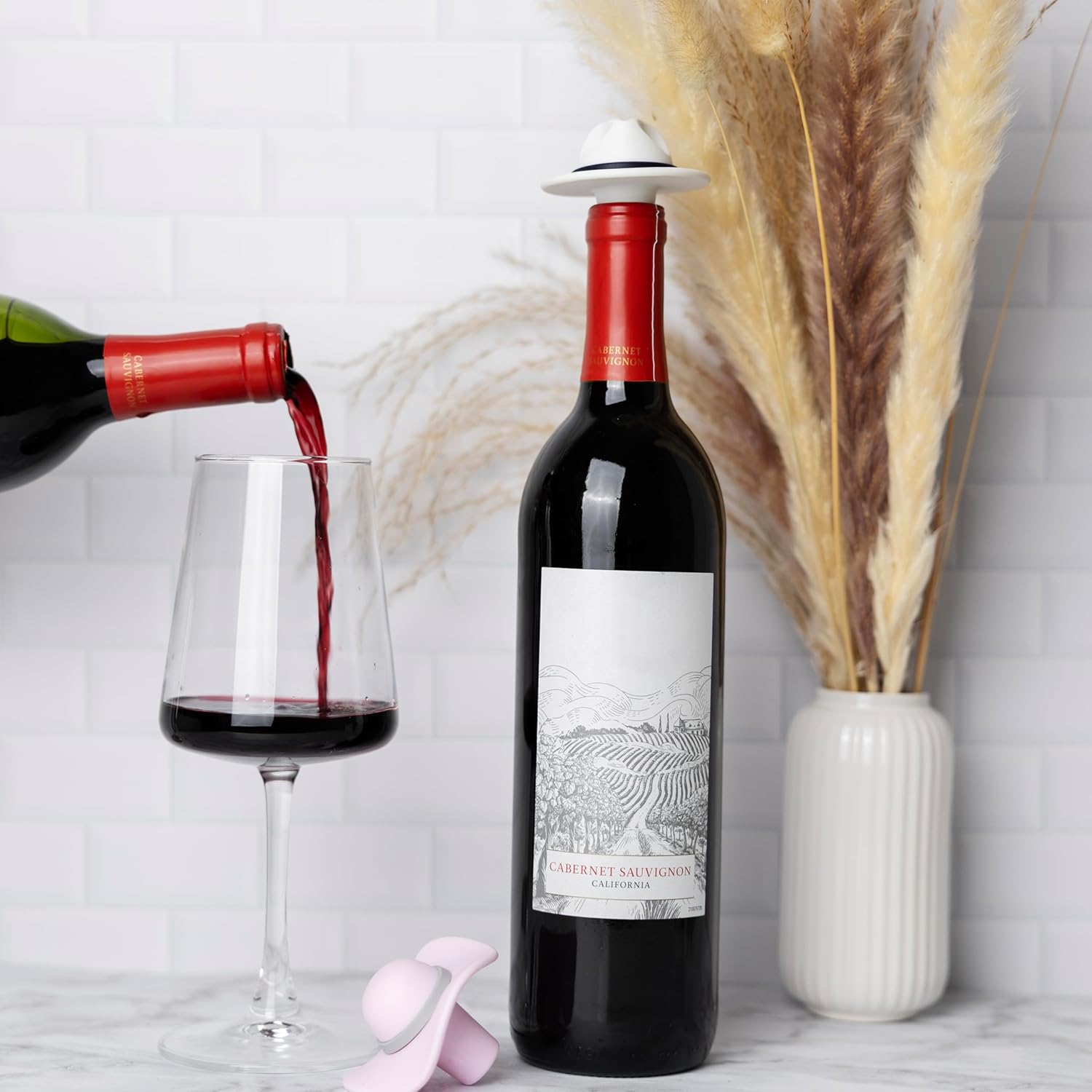Pundit Cap It Off Wine Bottle Stoppers, Set of 2