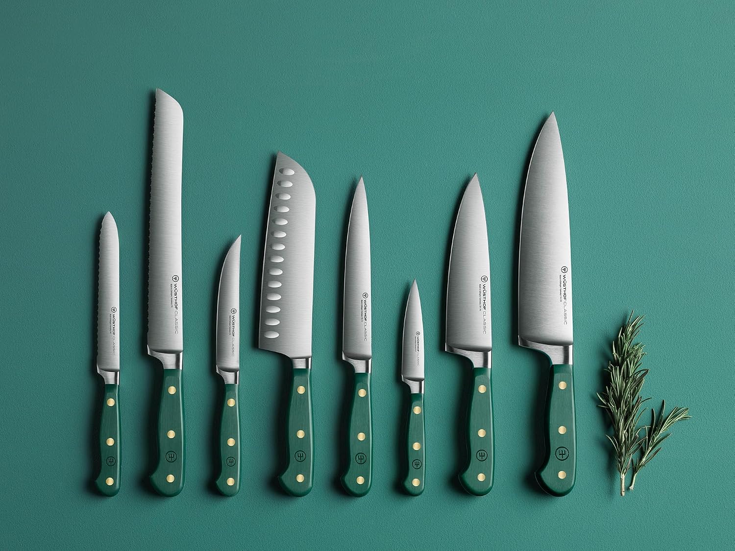 Wüsthof Classic Fresh Rosemary Designer White Knife Block Set – 8 pcs