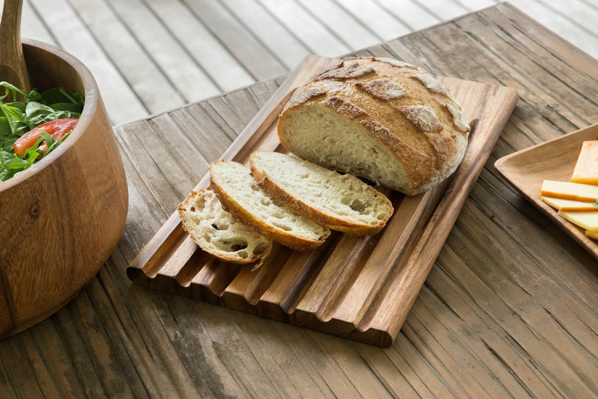 Ironwood Sweep-Off Acacia Wood Bread Cutting Board