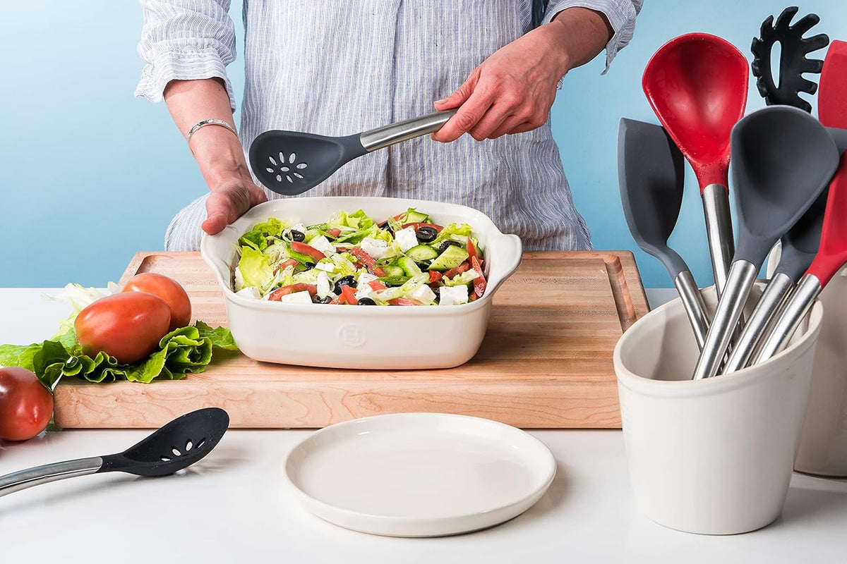 Cuisipro Silicone Slotted Spoon – 12" / 30.5 cm – Black (LFGB Silicone) Cuisipro by Kitchen Niche