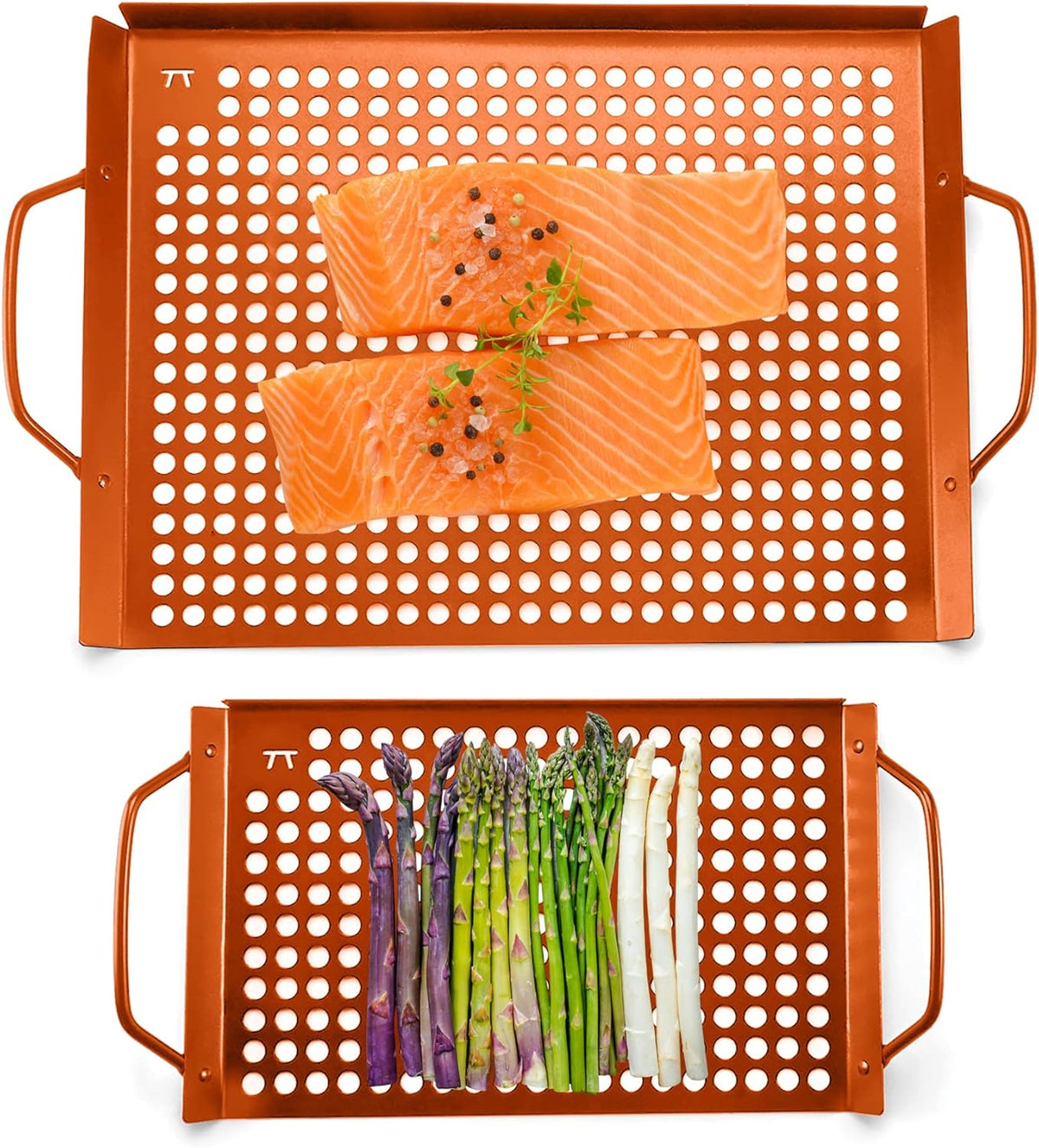 Outset Copper Non-Stick Grill Grid Set – 2 Piece by Kitchen Niche
