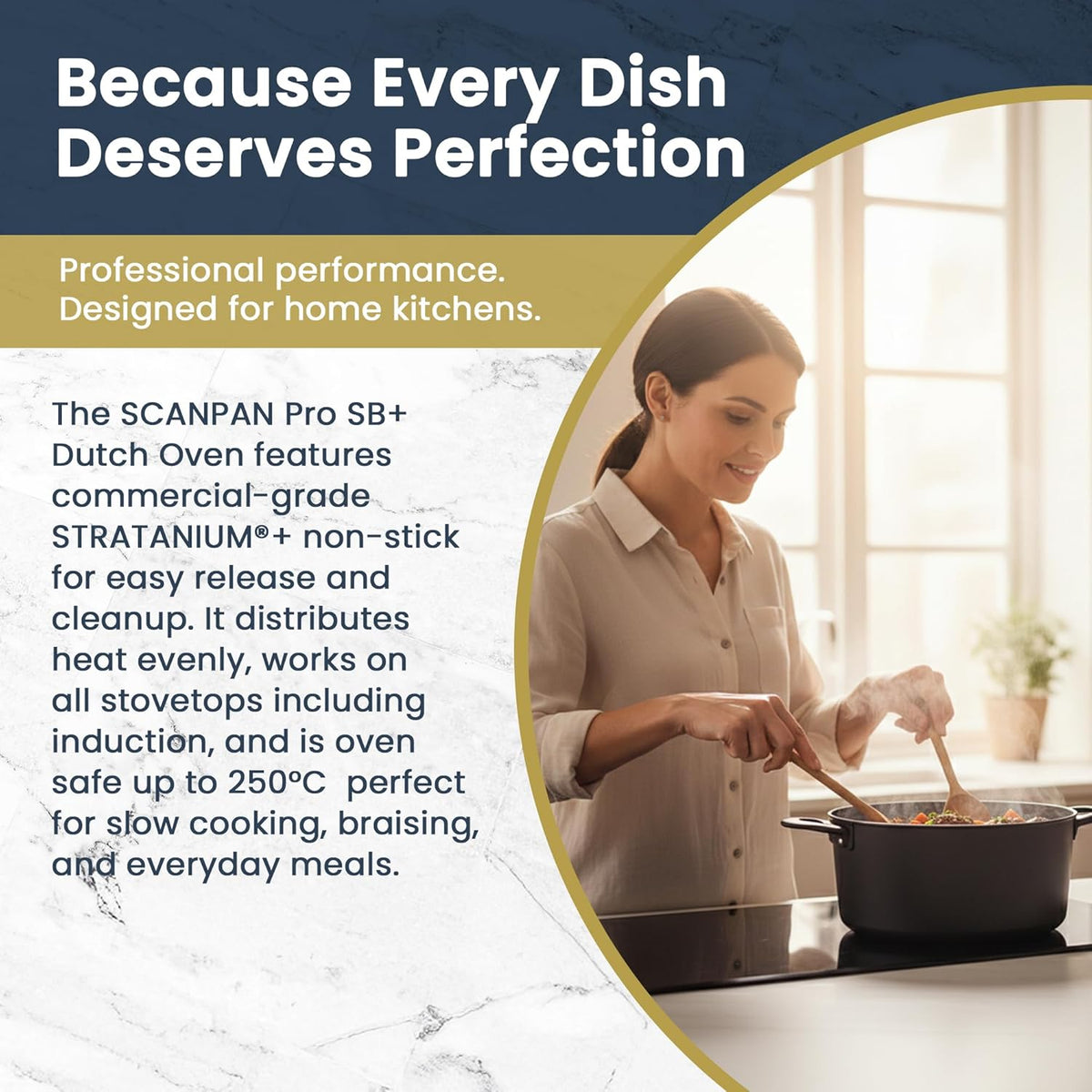 Scanpan Pro SB+ Induction Dutch Oven with Lid – 26 cm / 6.5 L