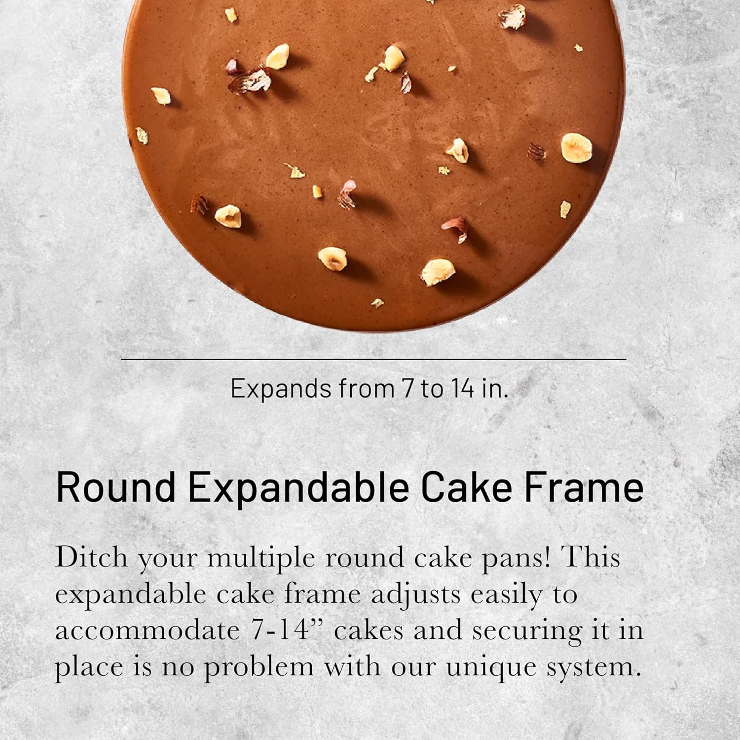 De Buyer Giant Extensible Cake Ring – 18 to 36 cm – 4.5 cm High