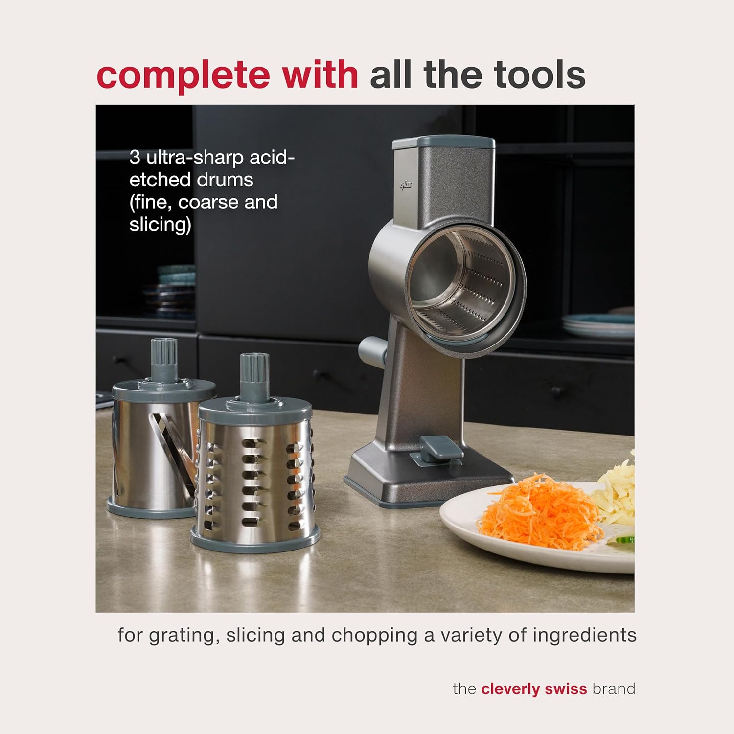 Zyliss Gourmet Drum Grater Set