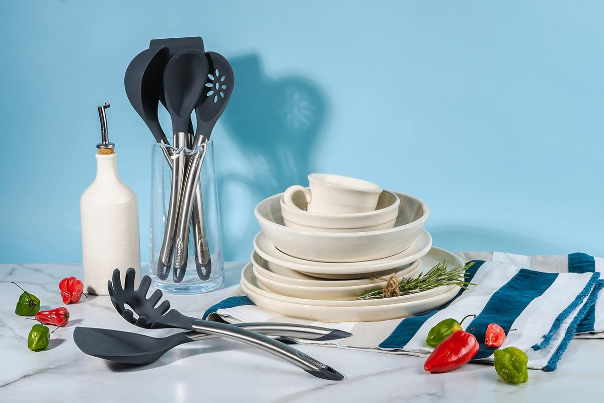 Cuisipro Silicone Spaghetti Server – 12.25" / 31 cm – Black (LFGB Silicone) Cuisipro by Kitchen Niche