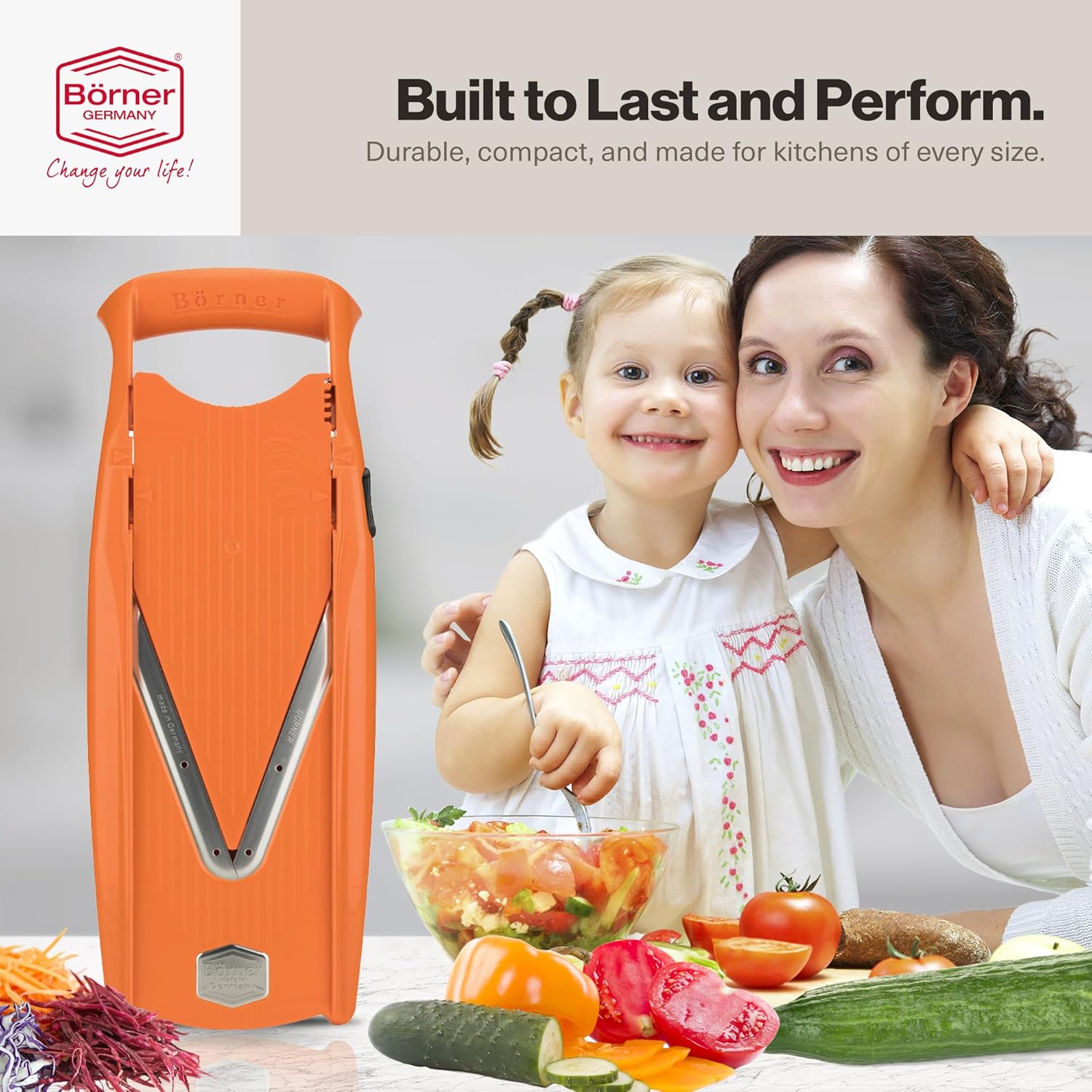 Swissmar Borner V-Power V-Slicer Mandoline Slicer – Orange by Kitchen Niche