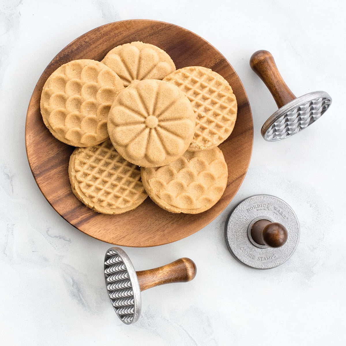 Nordic Ware Heirloom Cast Cookie Stamps, Set of 3