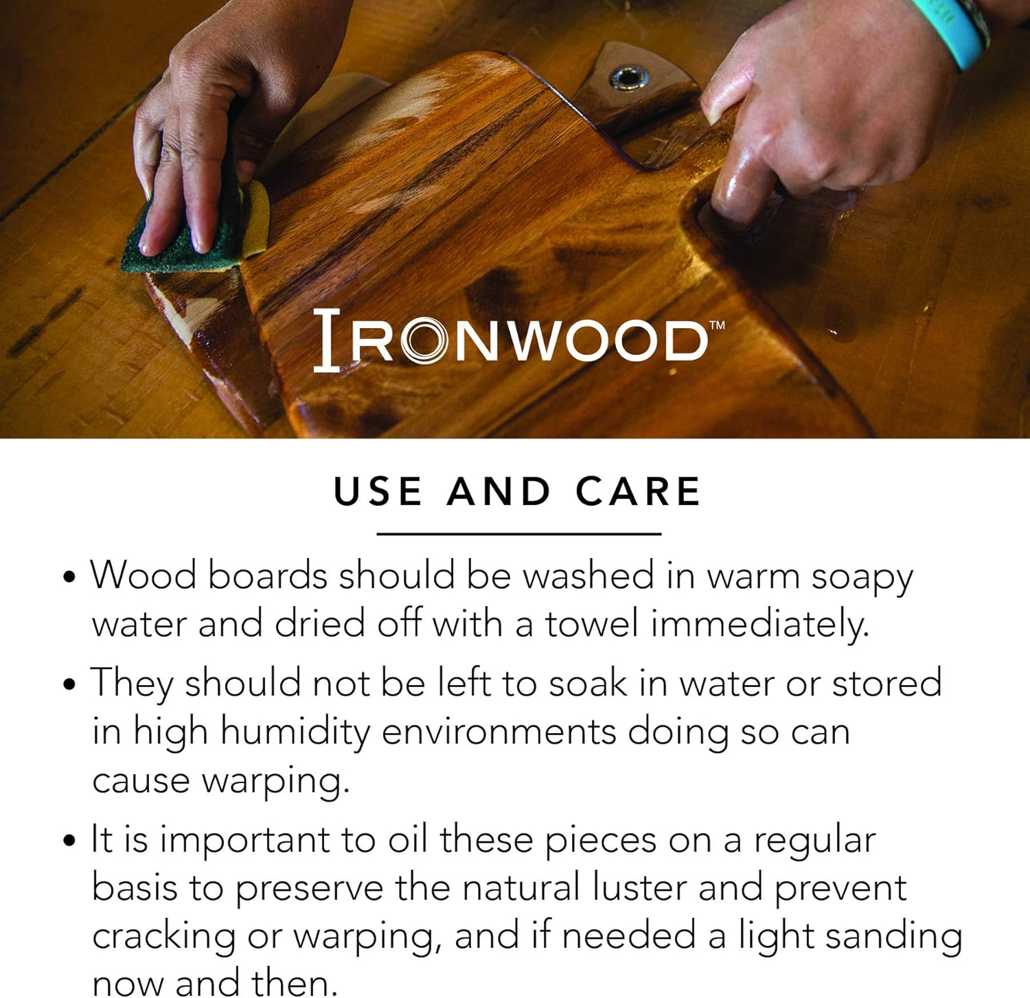 Ironwood Nesting Acacia Wood Bread Cutting Board