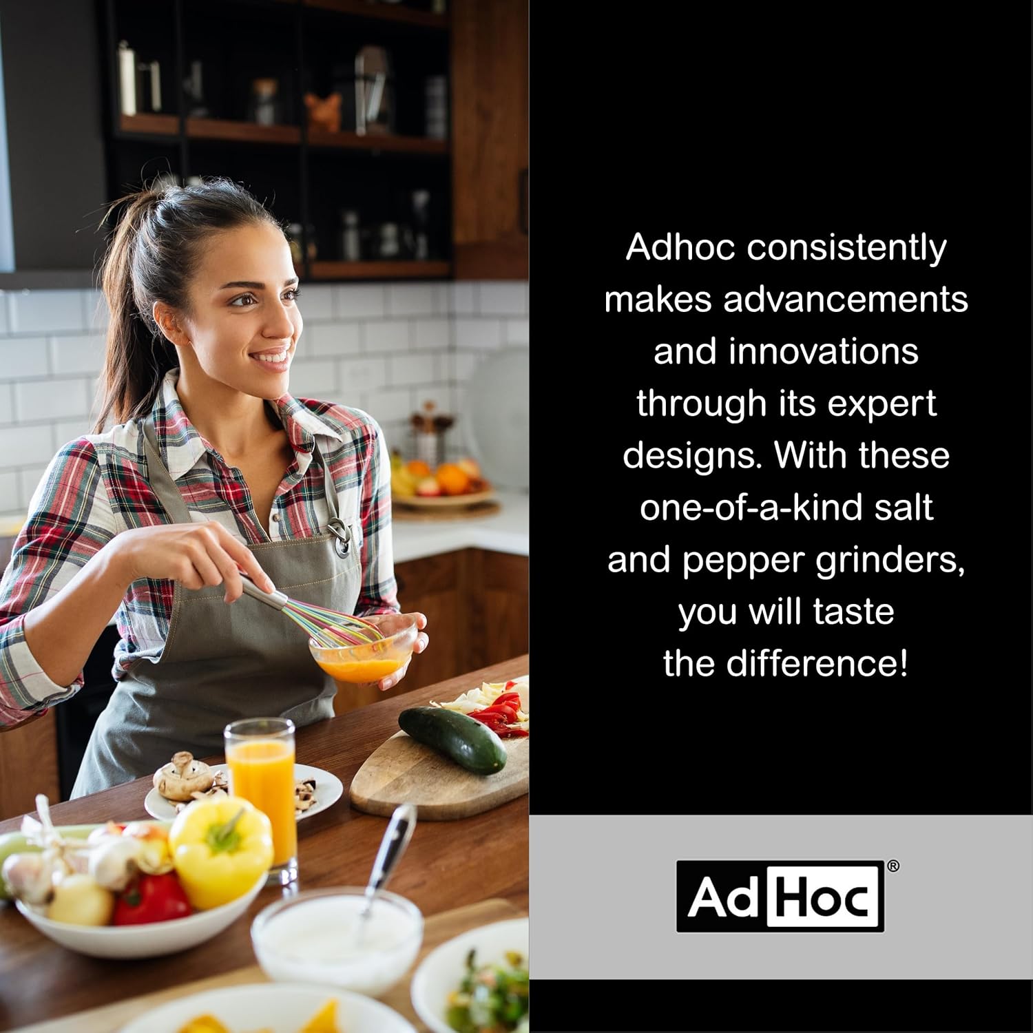 AdHoc Scape Salt and Pepper Mill Set – Dark & Light Green – 4.8" / 12 cm