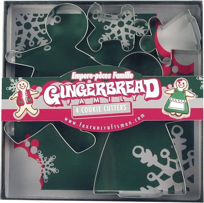Fox Run Gingerbread Family Cookie Cutter Set