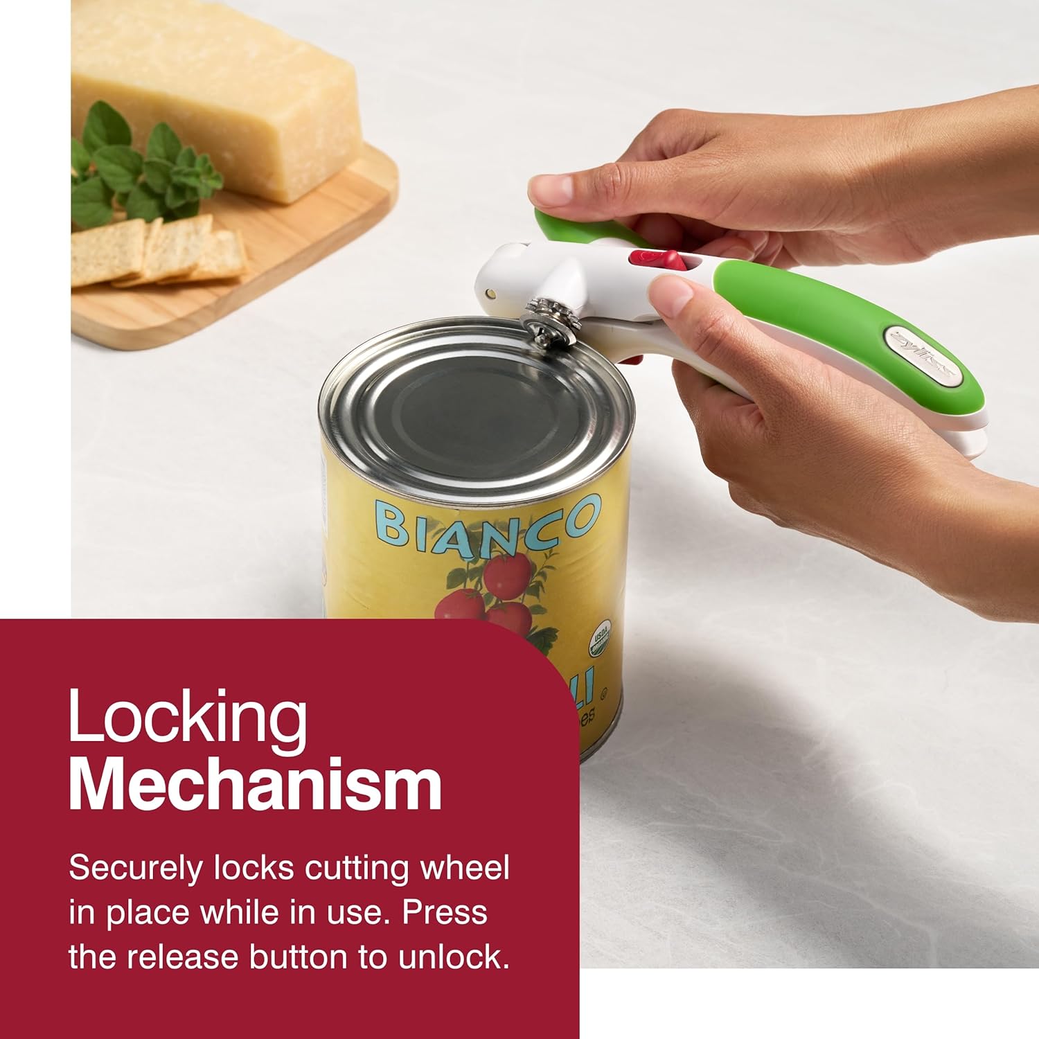 Zyliss Lock 'N Lift Can Opener – Green by Kitchen Niche