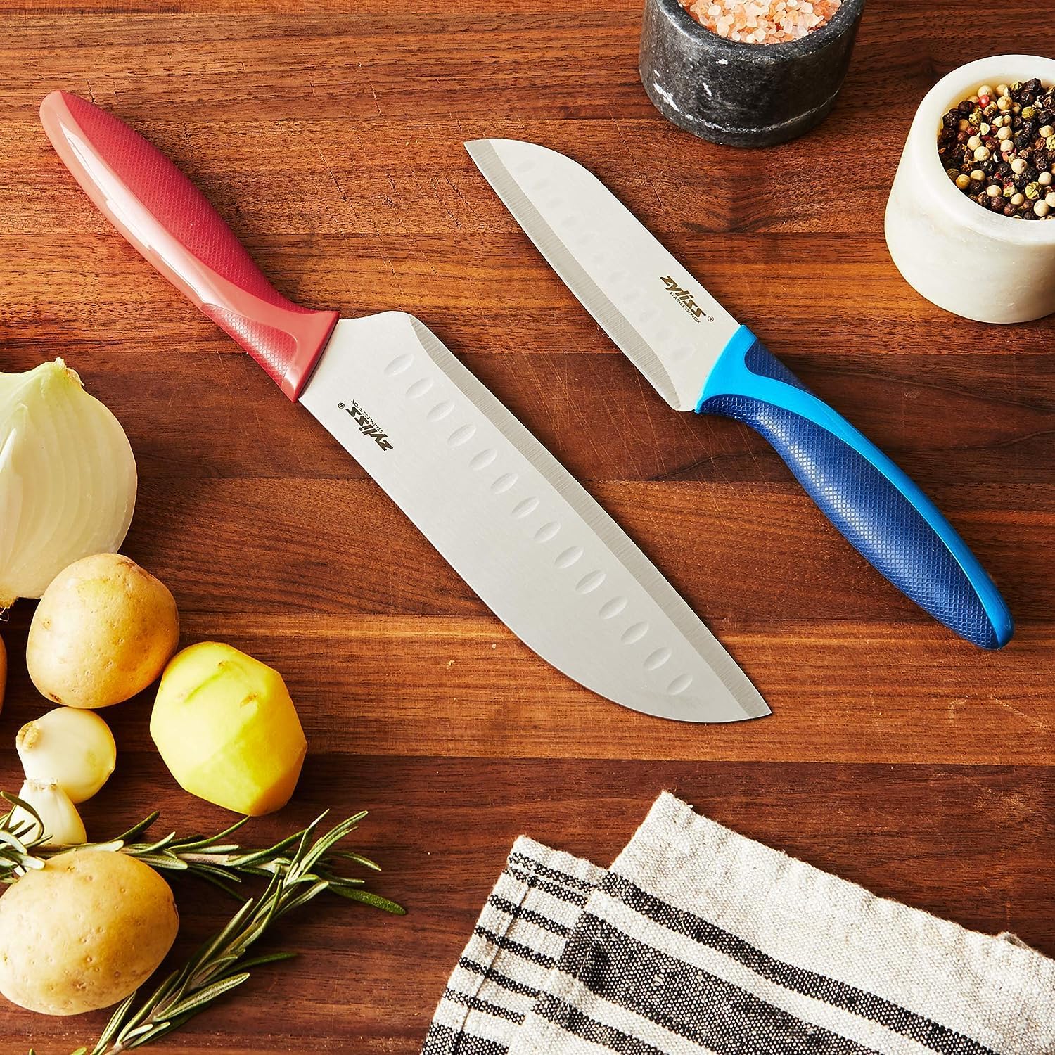 Zyliss Santoku Knife Value Set – 2pc (Mini Santoku / Santoku) by Kitchen Niche