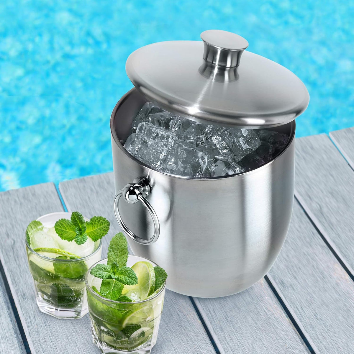 Oggi Double-Wall Ice Bucket – 2.8 L – Stainless Steel