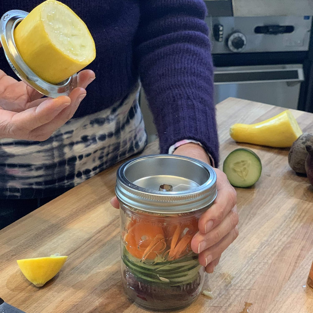 Jarware 3-in-1 Mason Jar Spiralizer