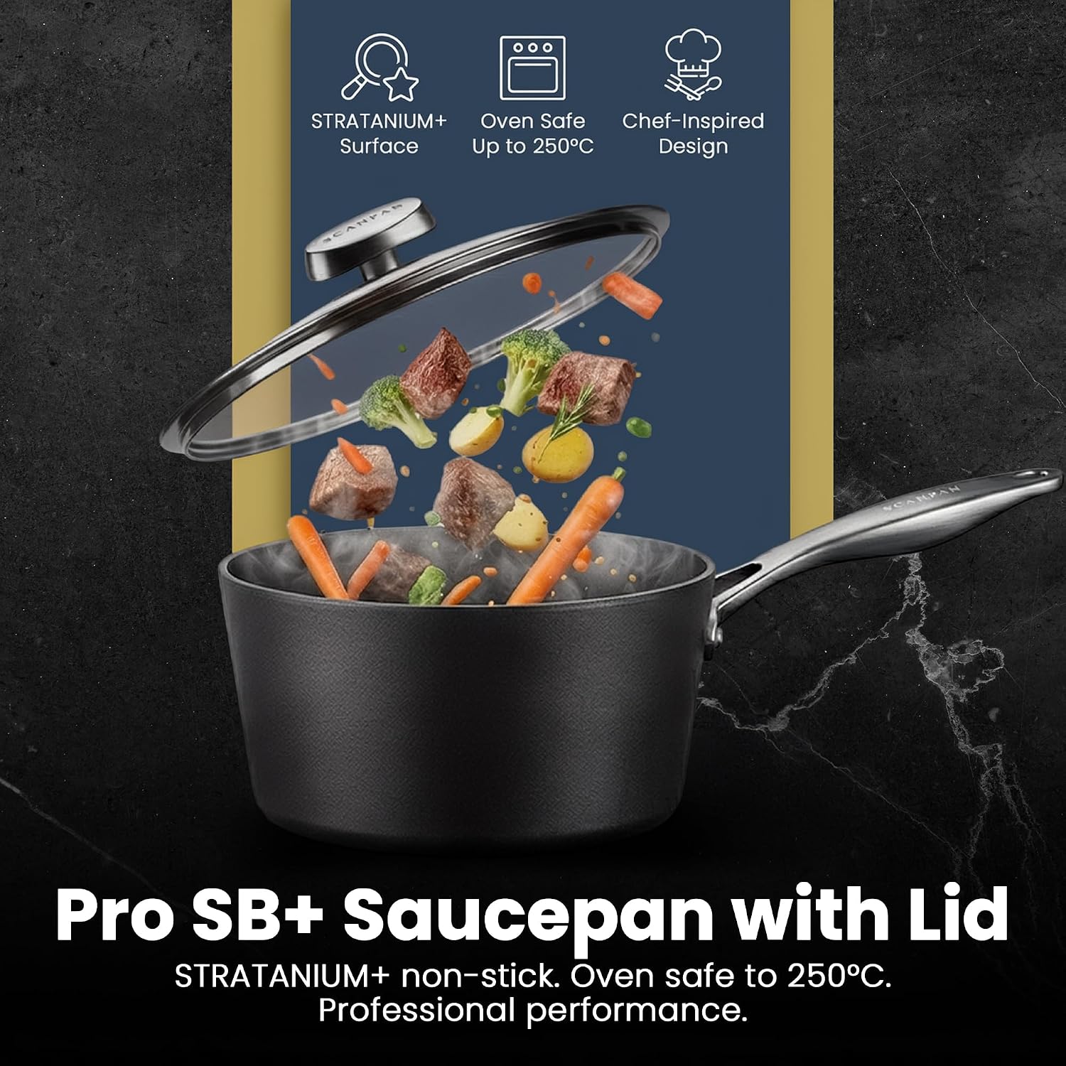 Scanpan Pro SB+ Induction Saucepan with Lid – 20 cm / 2.5 L