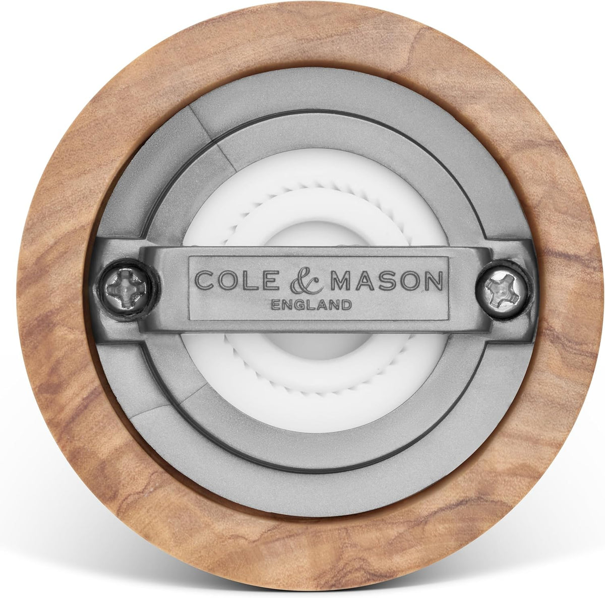 Cole & Mason Bromley Salt Mill – Olive Wood & Stainless Steel – 6" / 15 cm