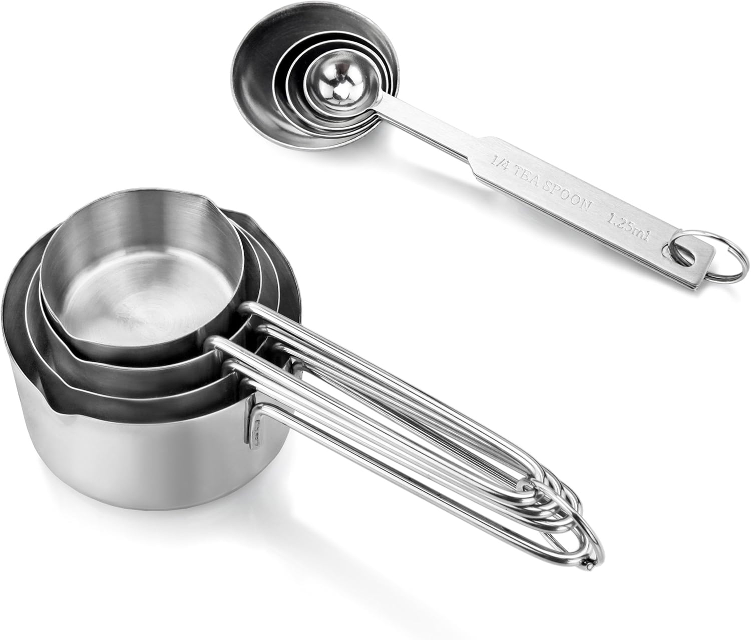 Zyliss Measuring Cups – 4pc Stainless Steel Set by Kitchen Niche