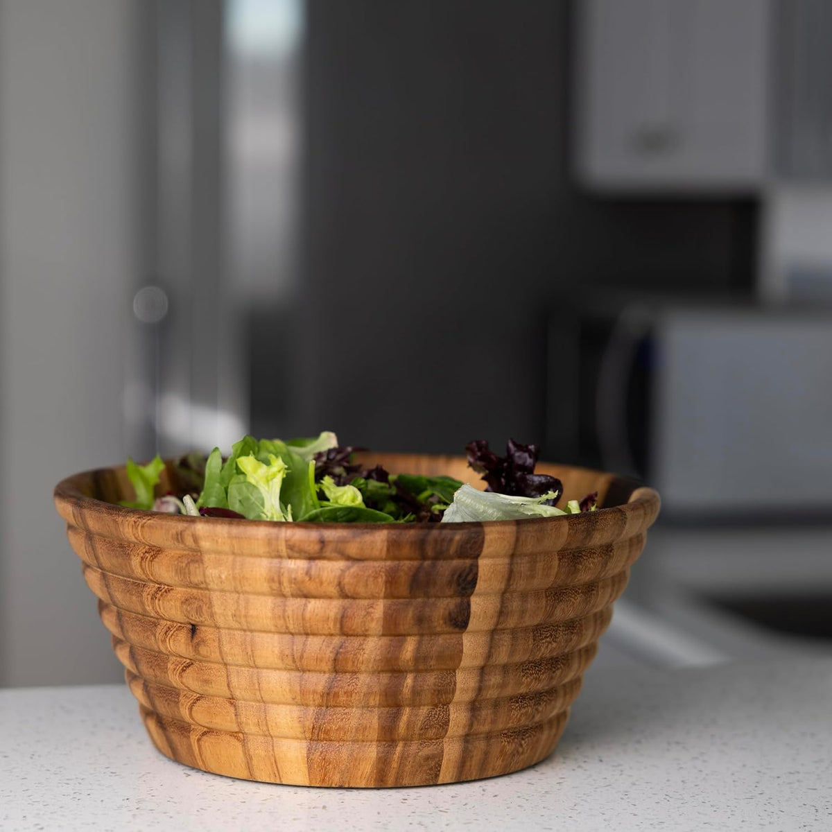 Ironwood Beehive Acacia Wood Salad and Fruit Serving Bowl 12 Inch