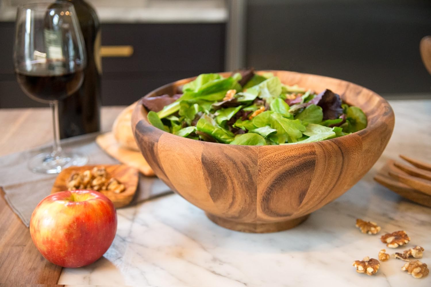 Ironwood Salinas Salad Bowl – Large Acacia Wood