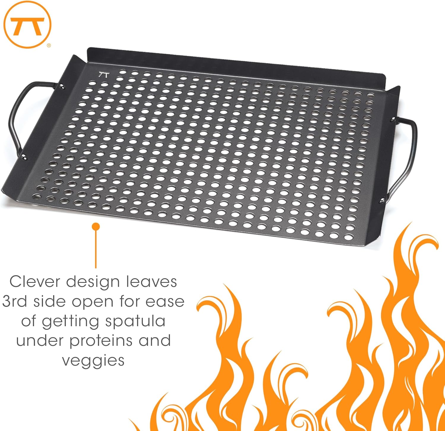 Outset Non-Stick Grill Grid with Handles – 17" × 11"