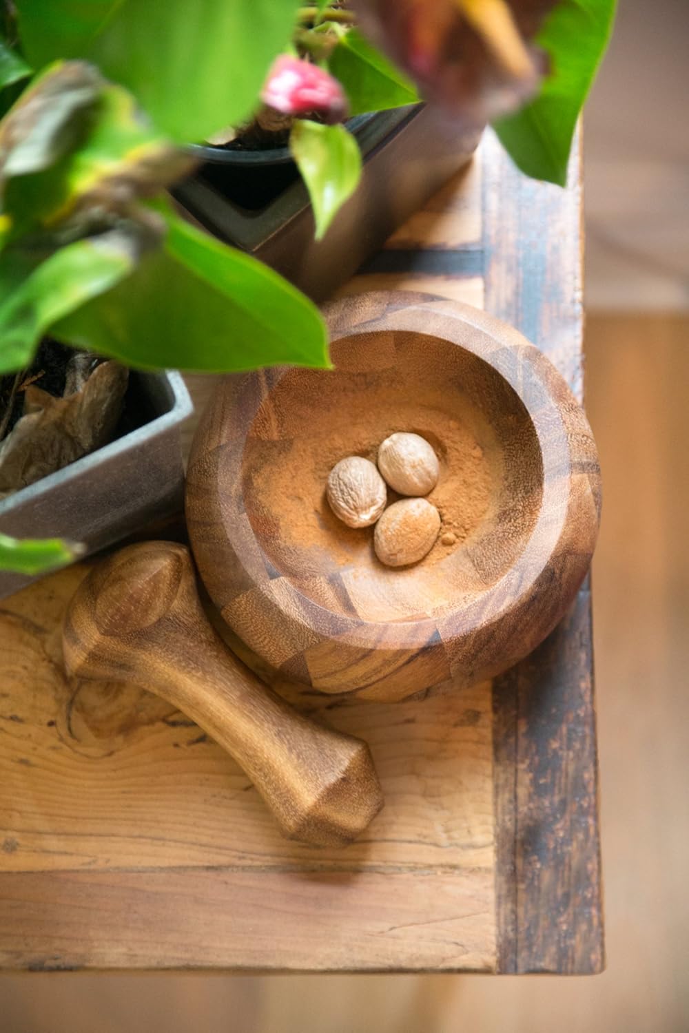 Ironwood Acacia Wood Mortar and Pestle Set