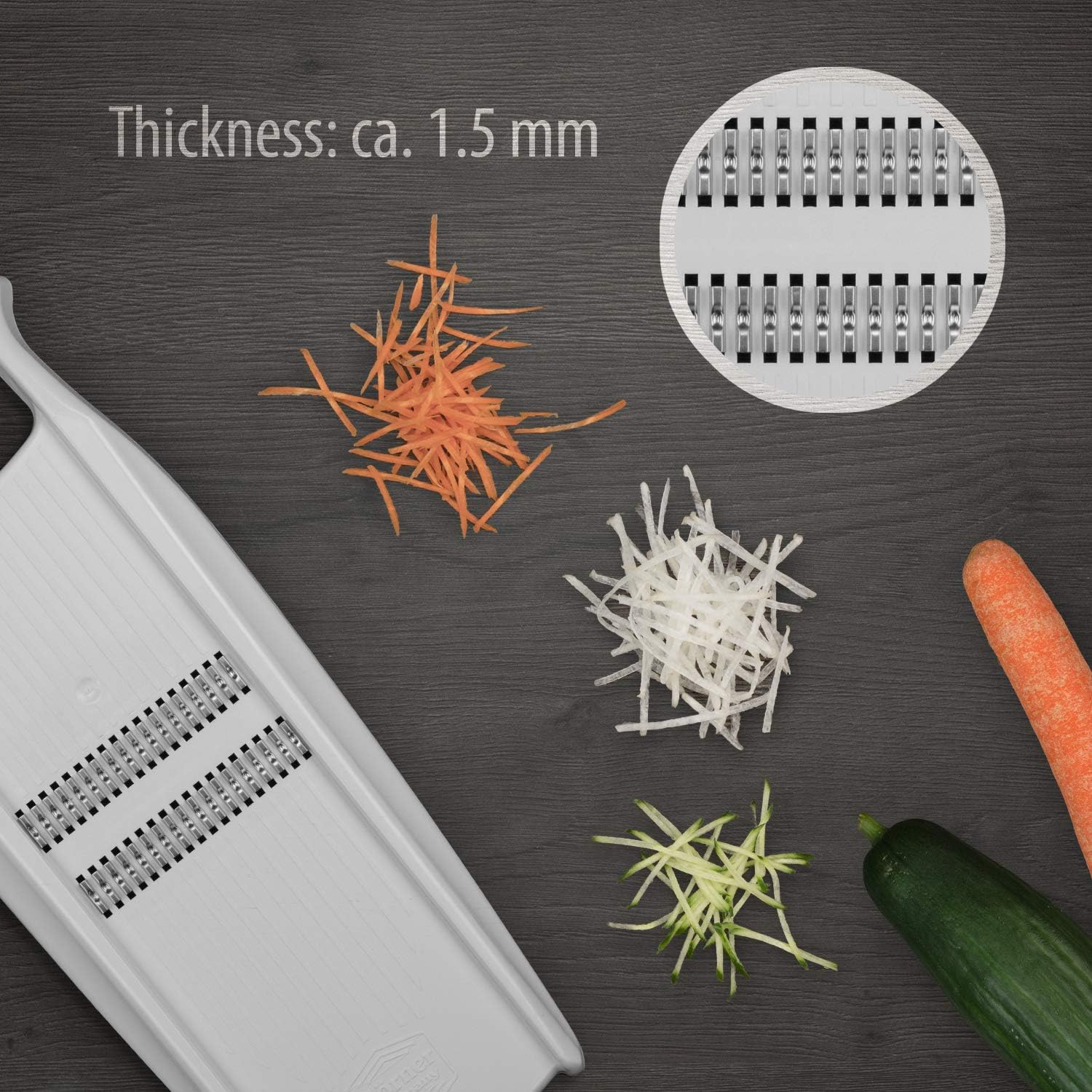 Swissmar Borner PowerLine Thin Julienne Mandoline Slicer – White by Kitchen Niche